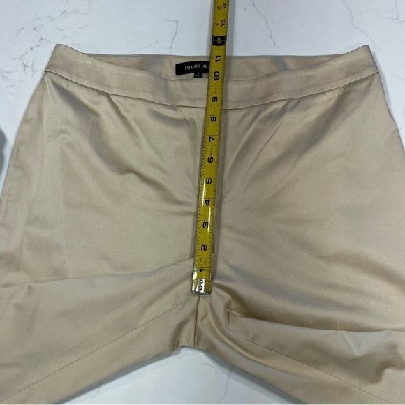 Lafayette 148 New York Tan Straight Leg Trousers 8 - Picture 9 of 10